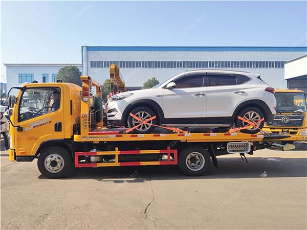解放J6F藍牌一拖二清障車
